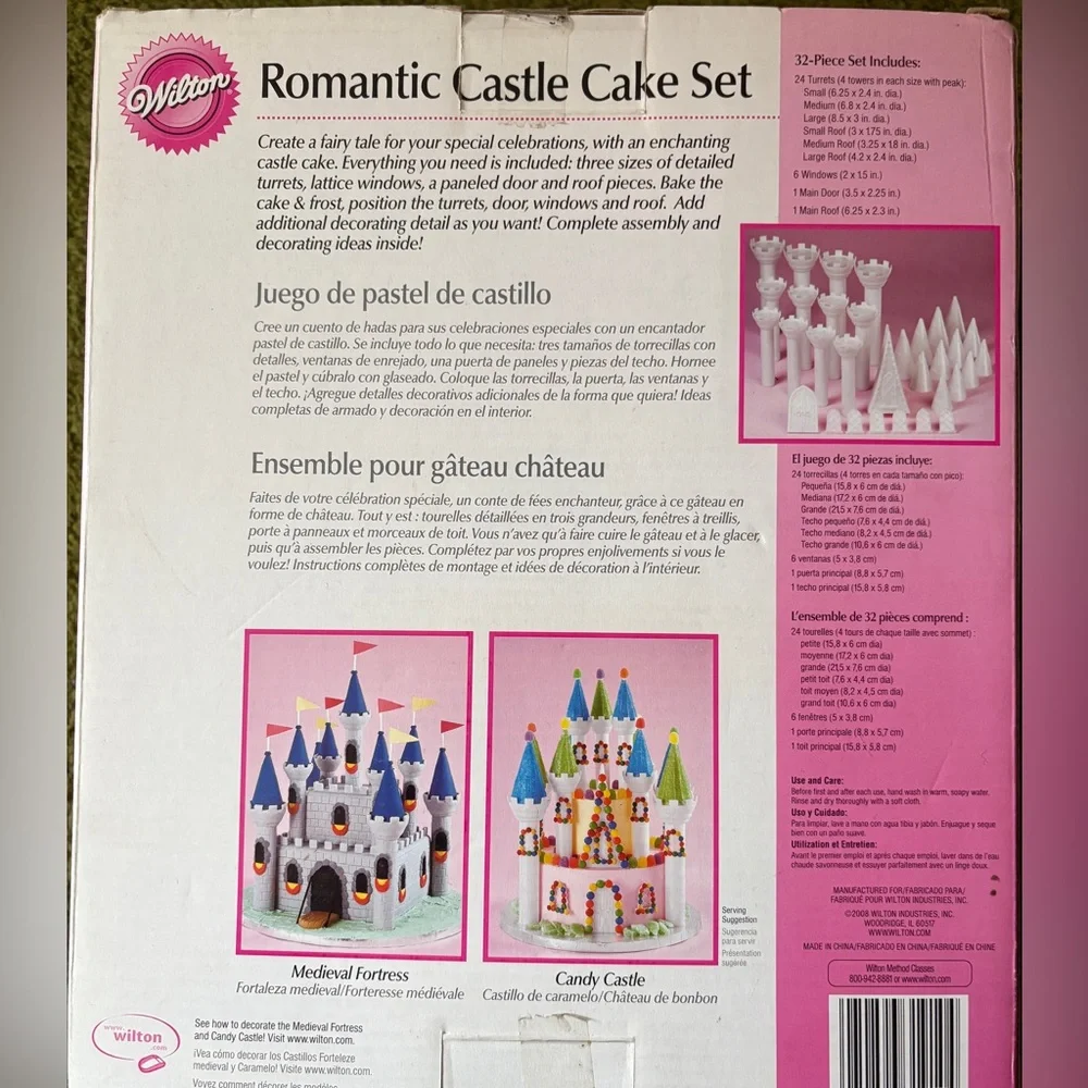 Wilton Romantic Castle Cake Set - Purple and White